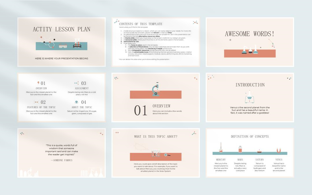 卡通学校教育主题PPT模板