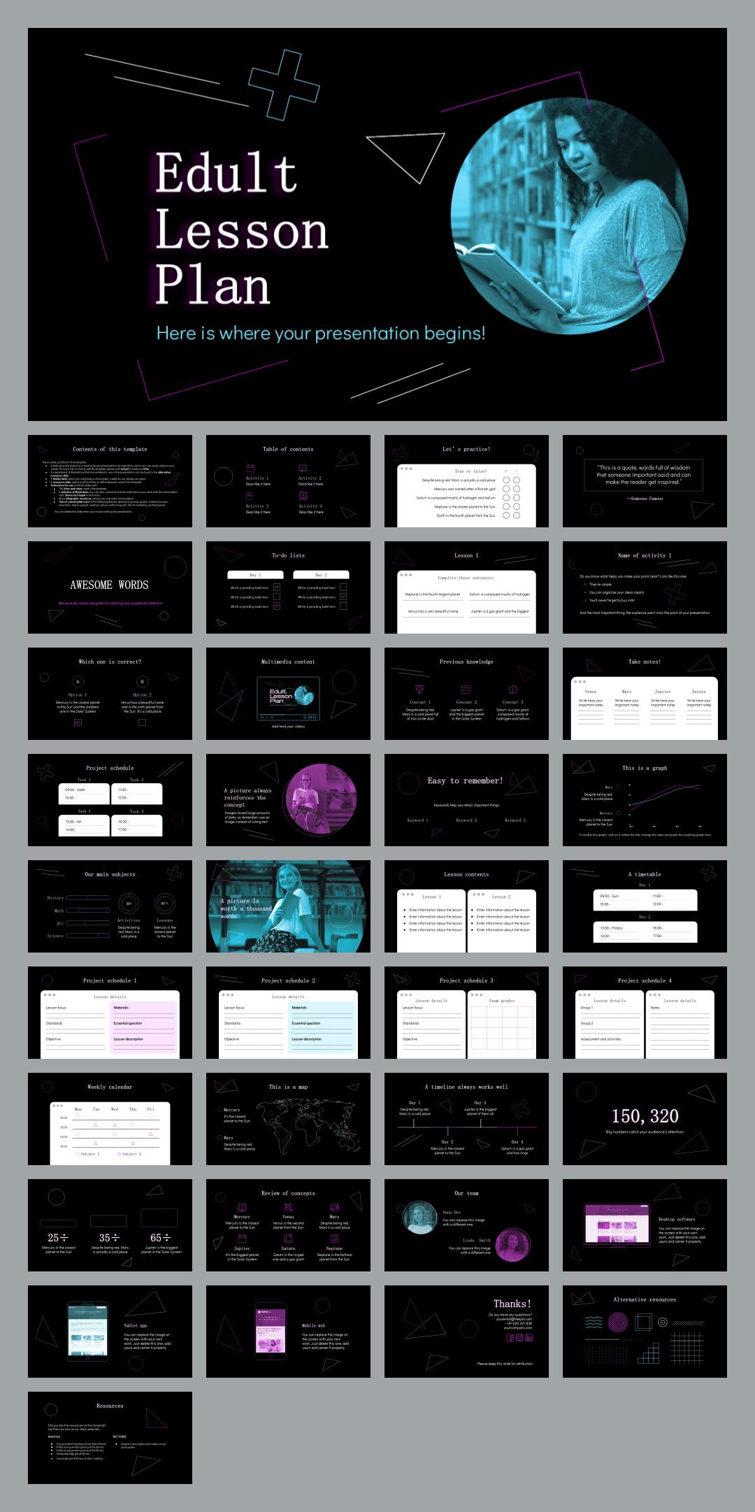 卡通学校教育主题PPT模板