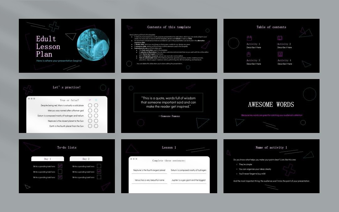 卡通学校教育主题PPT模板