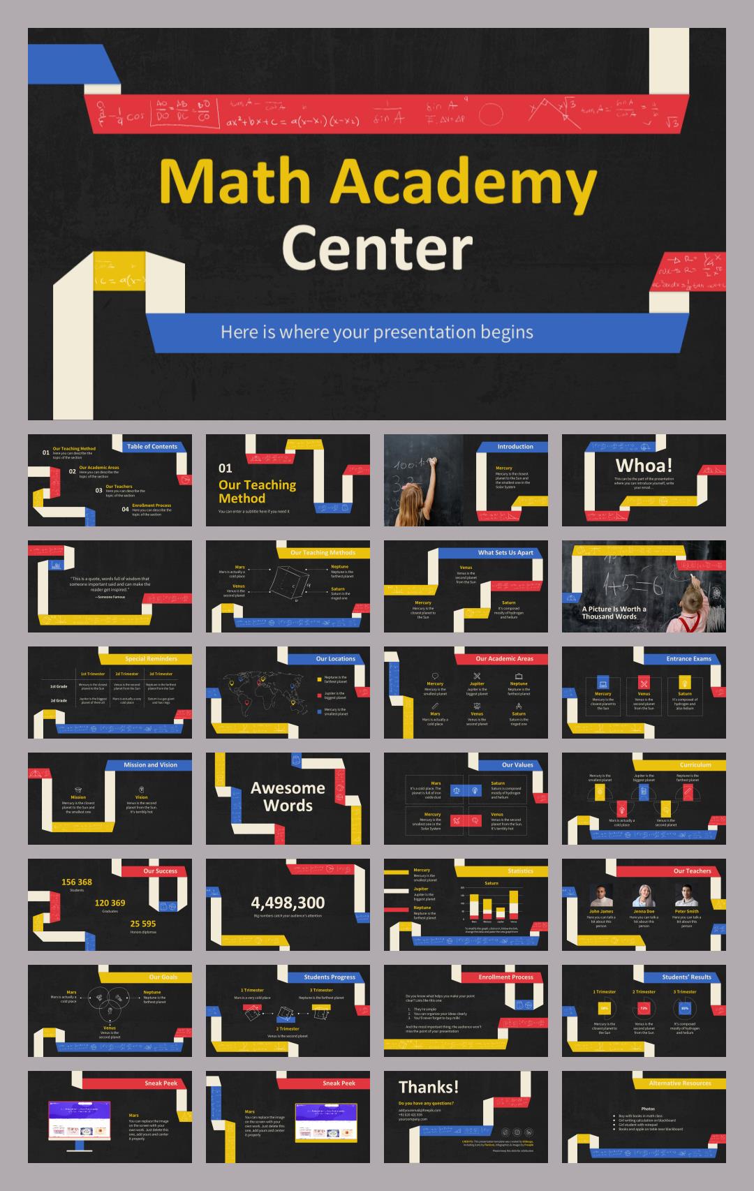 卡通学校教育主题PPT模板