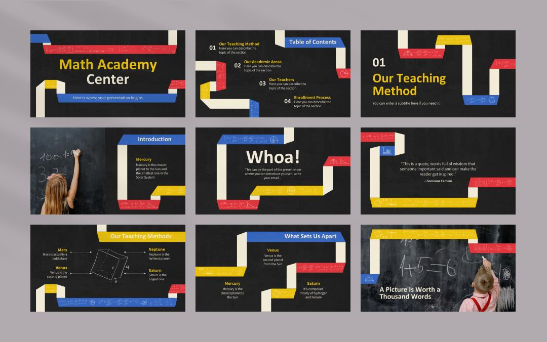 卡通学校教育主题PPT模板