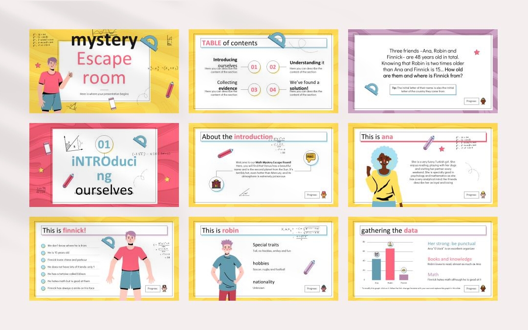 卡通学校教育主题PPT模板