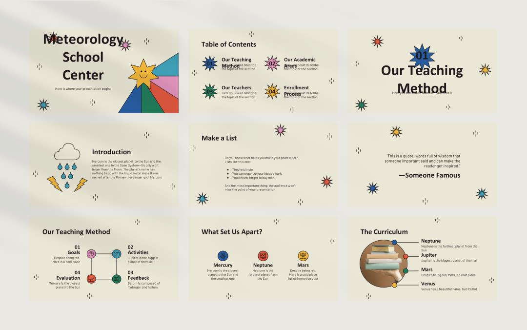 卡通学校教育主题PPT模板