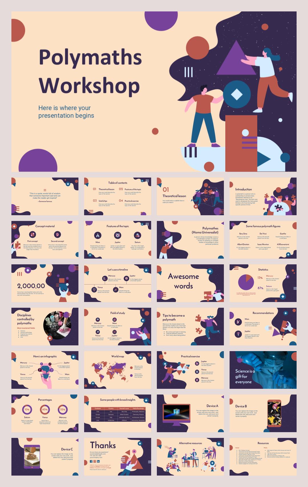 卡通学校教育主题PPT模板