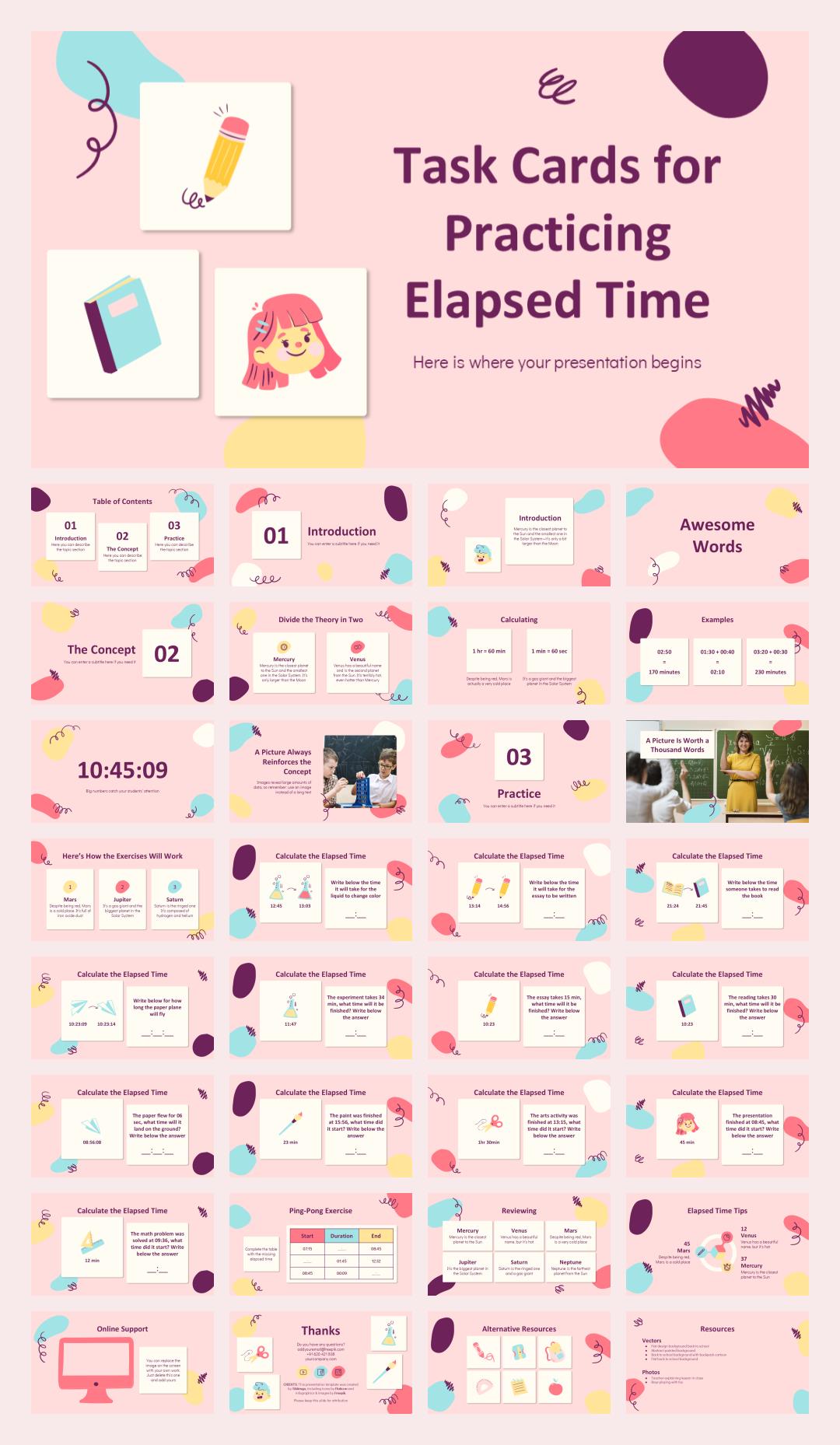 卡通学校教育主题PPT模板