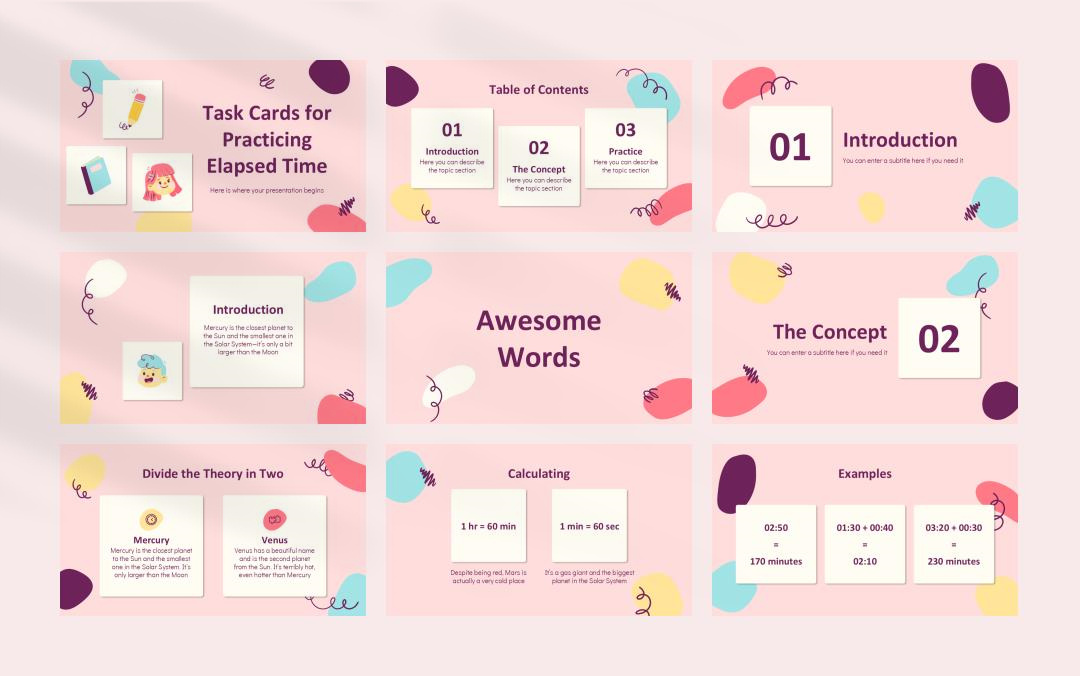 卡通学校教育主题PPT模板