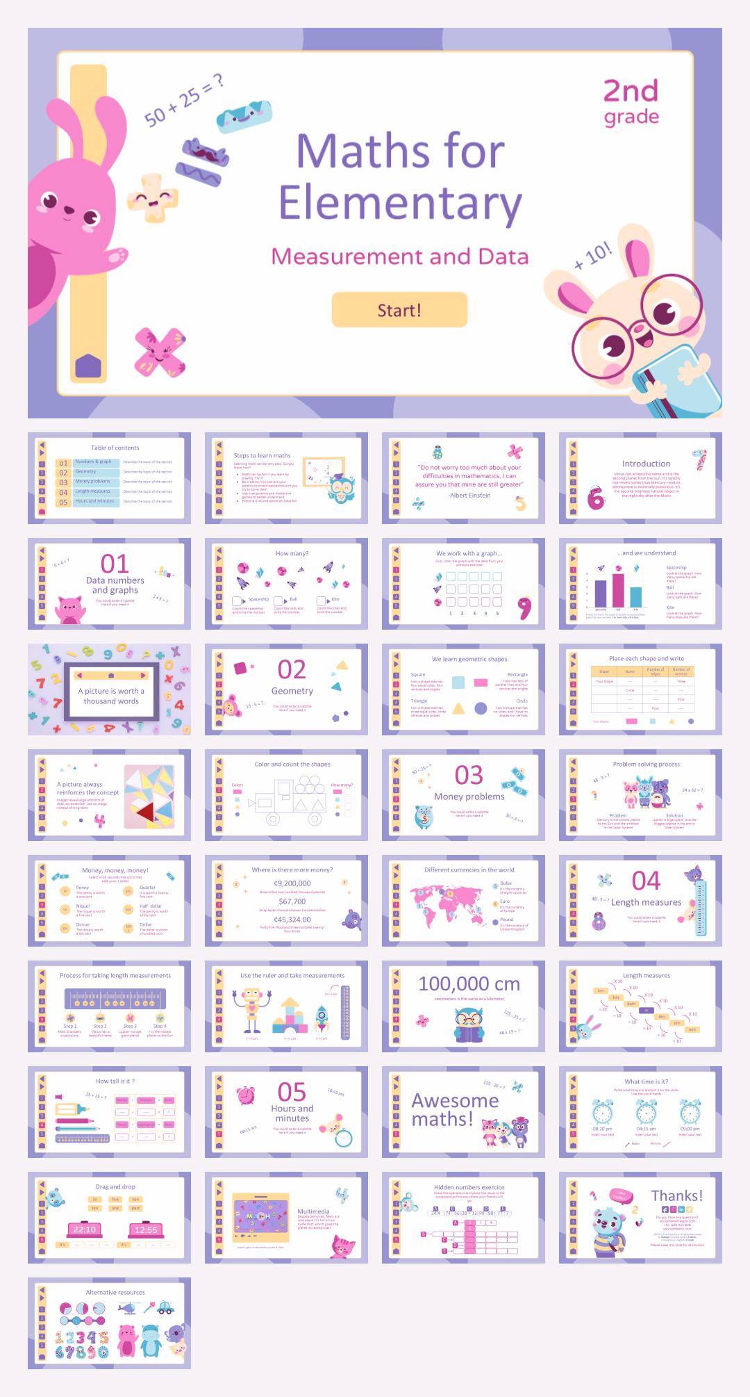 卡通学校教育主题PPT模板