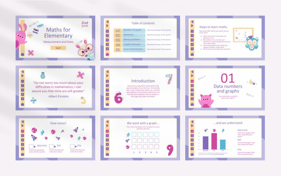 卡通学校教育主题PPT模板