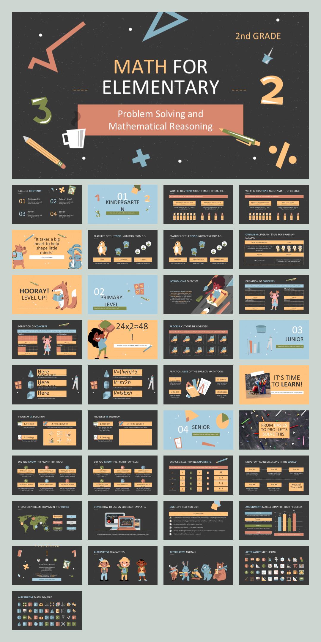 卡通学校教育主题PPT模板