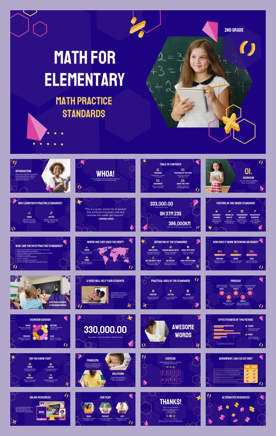 卡通学校教育主题PPT模板