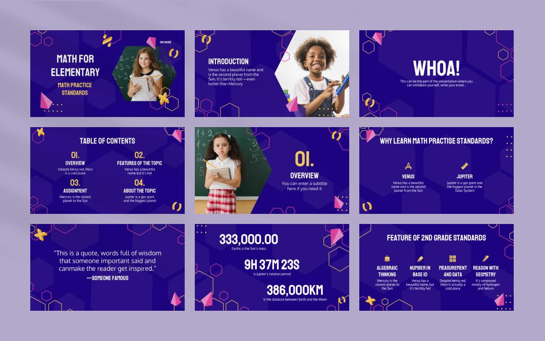 卡通学校教育主题PPT模板