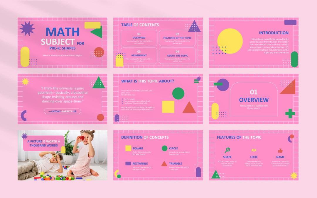 卡通学校教育主题PPT模板