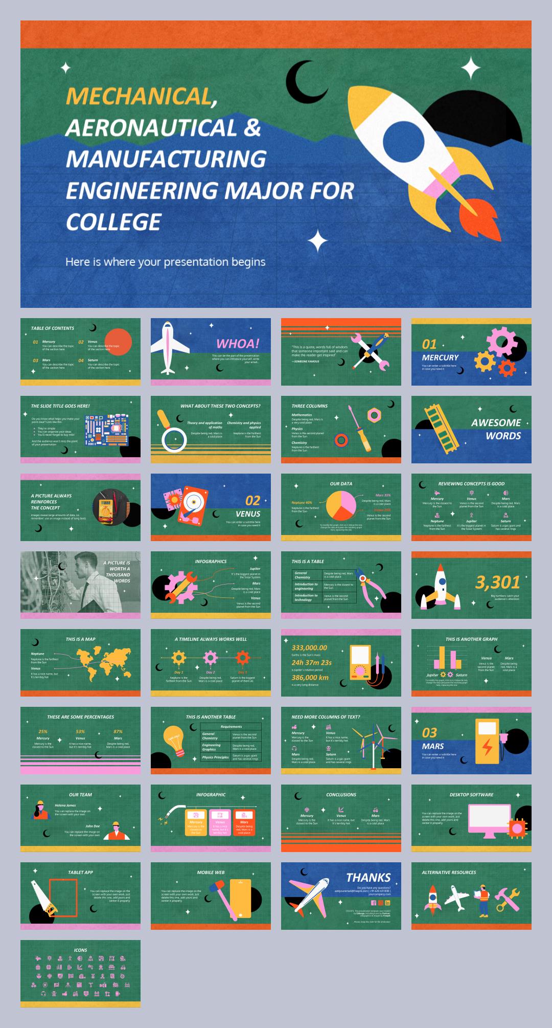 卡通学校教育主题PPT模板