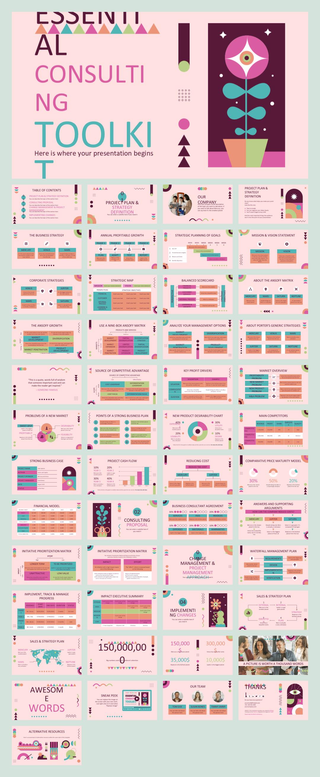 卡通学校教育主题PPT模板