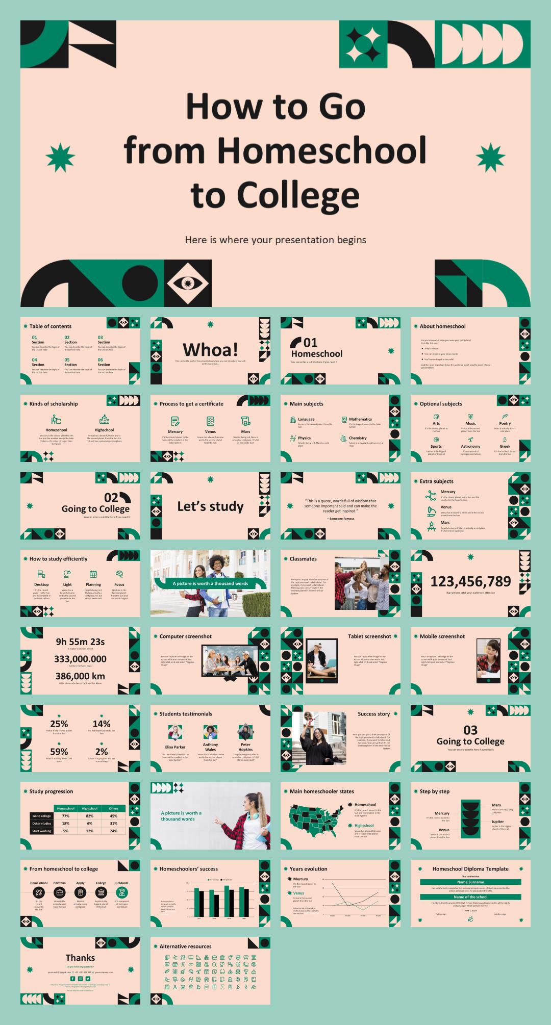 卡通学校教育主题PPT模板