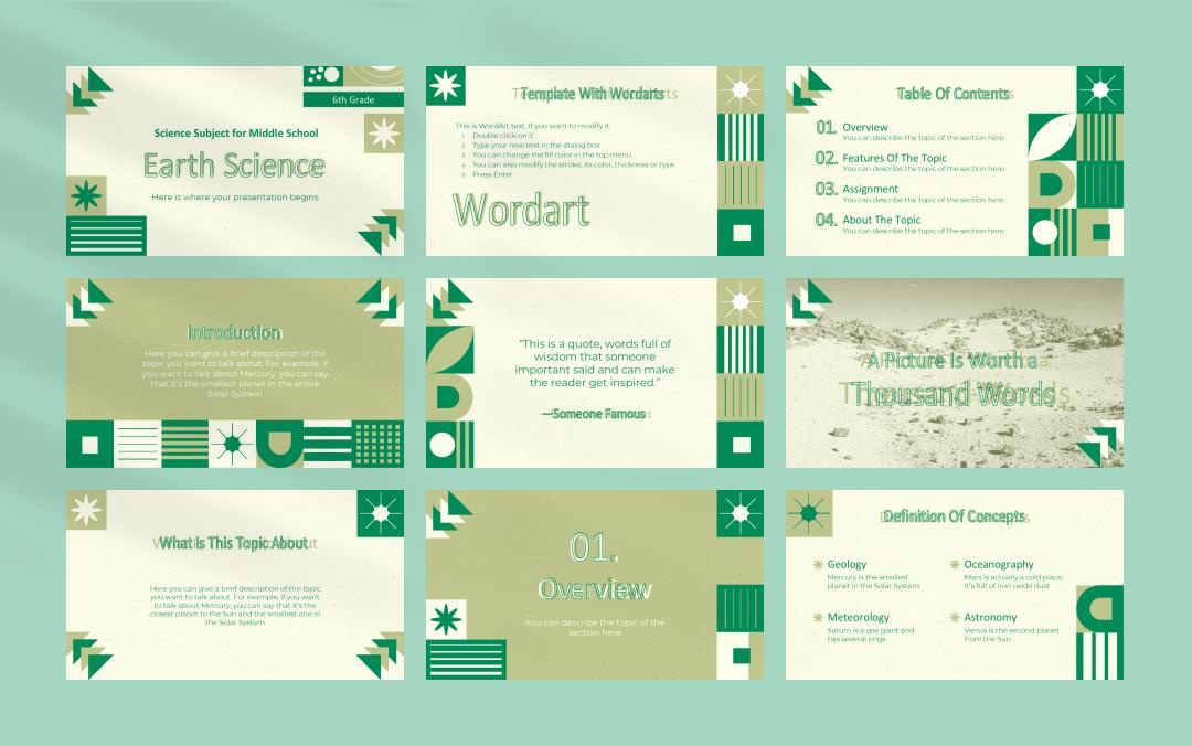 卡通学校教育主题PPT模板