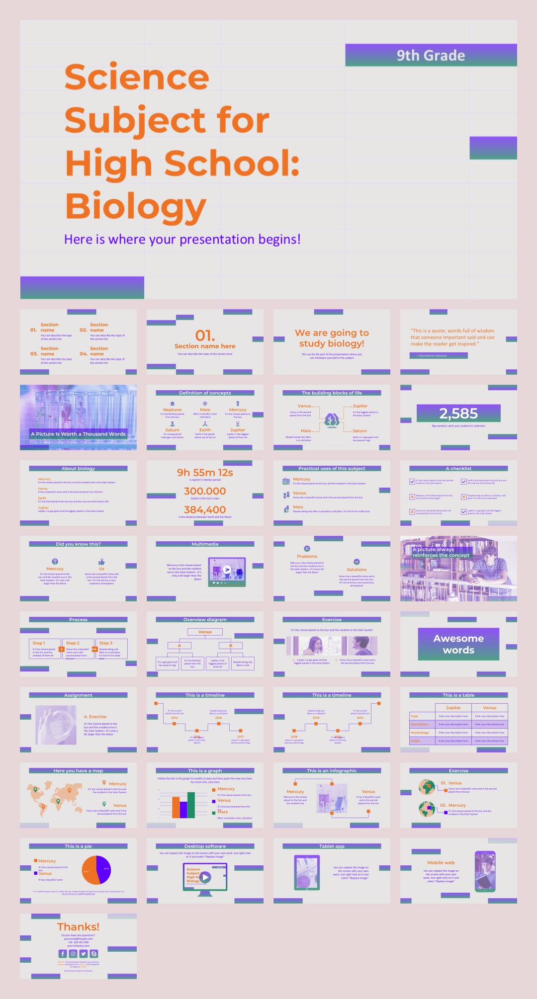 卡通学校教育主题PPT模板