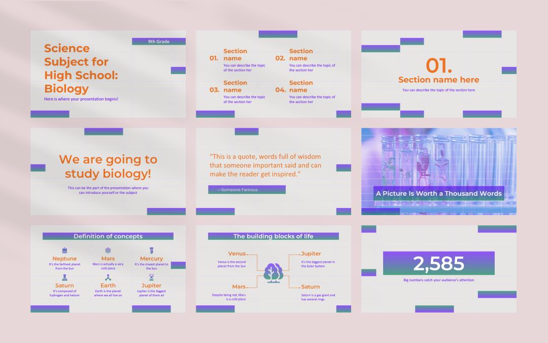 卡通学校教育主题PPT模板