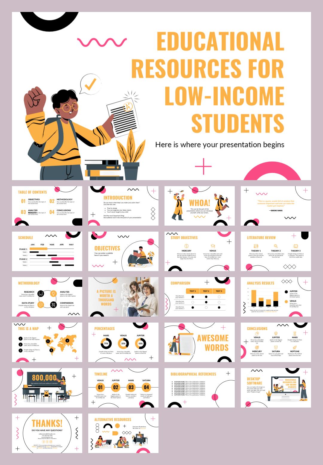 卡通学校教育主题PPT模板
