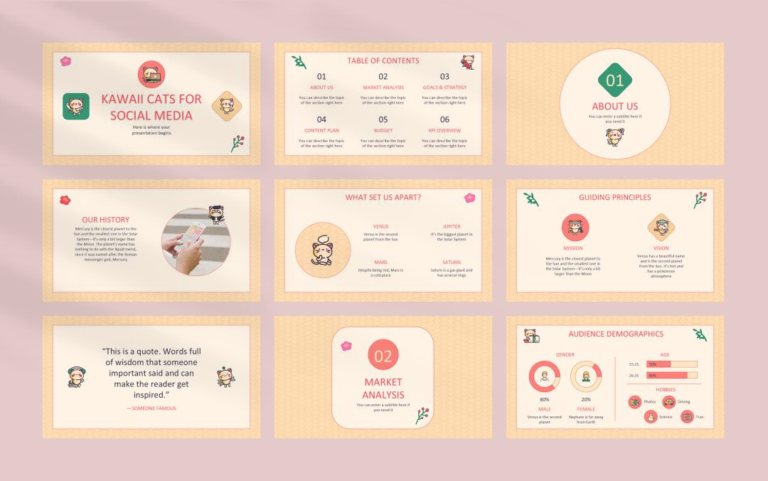 卡通学校教育主题PPT模板