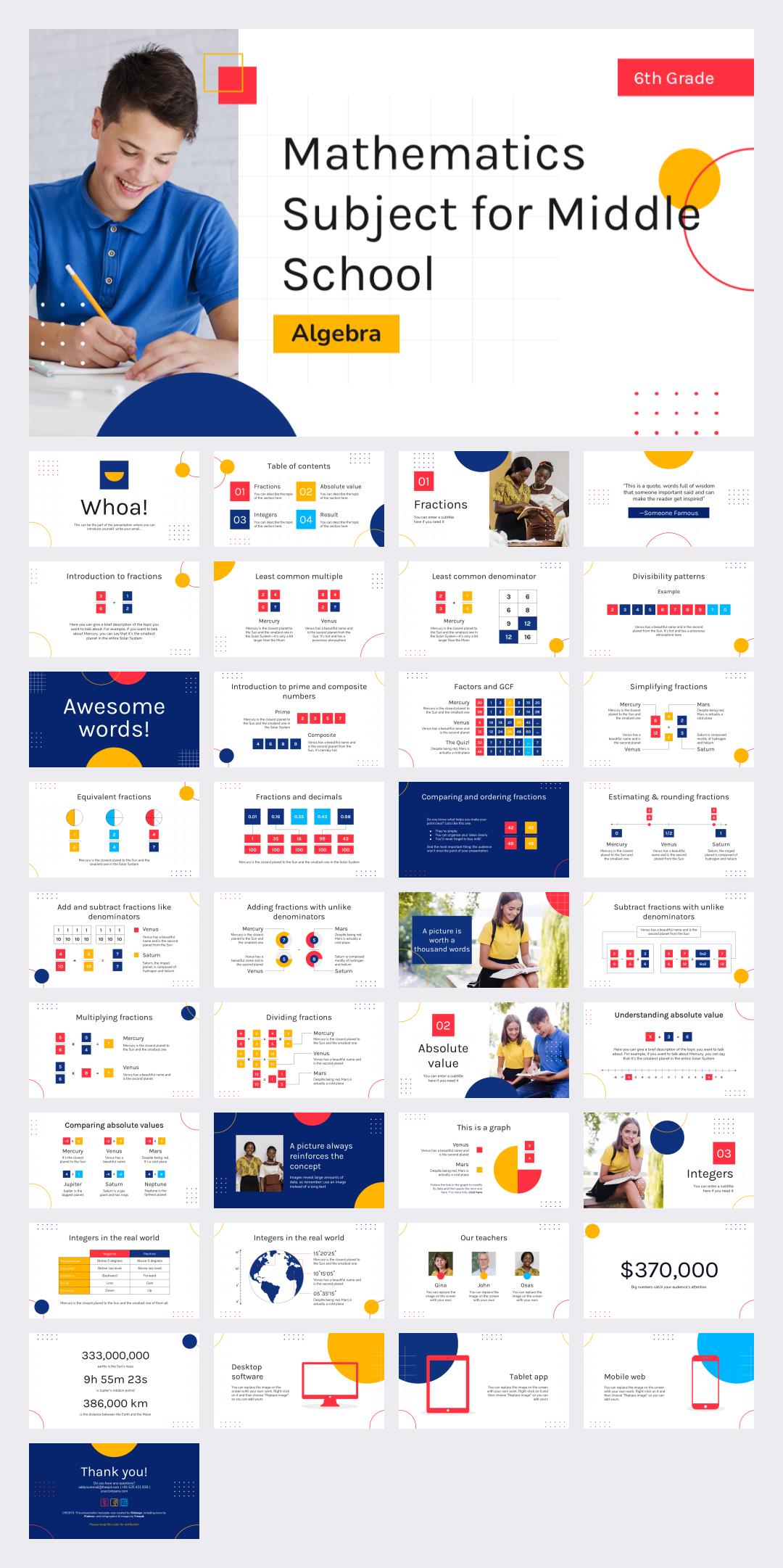 卡通学校教育主题PPT模板