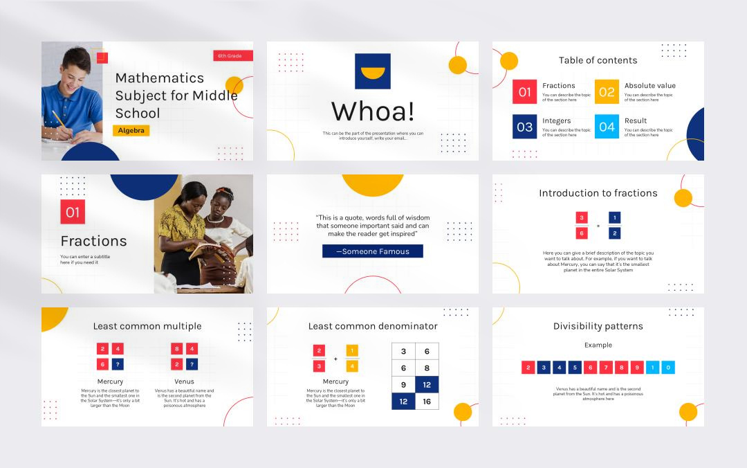 卡通学校教育主题PPT模板