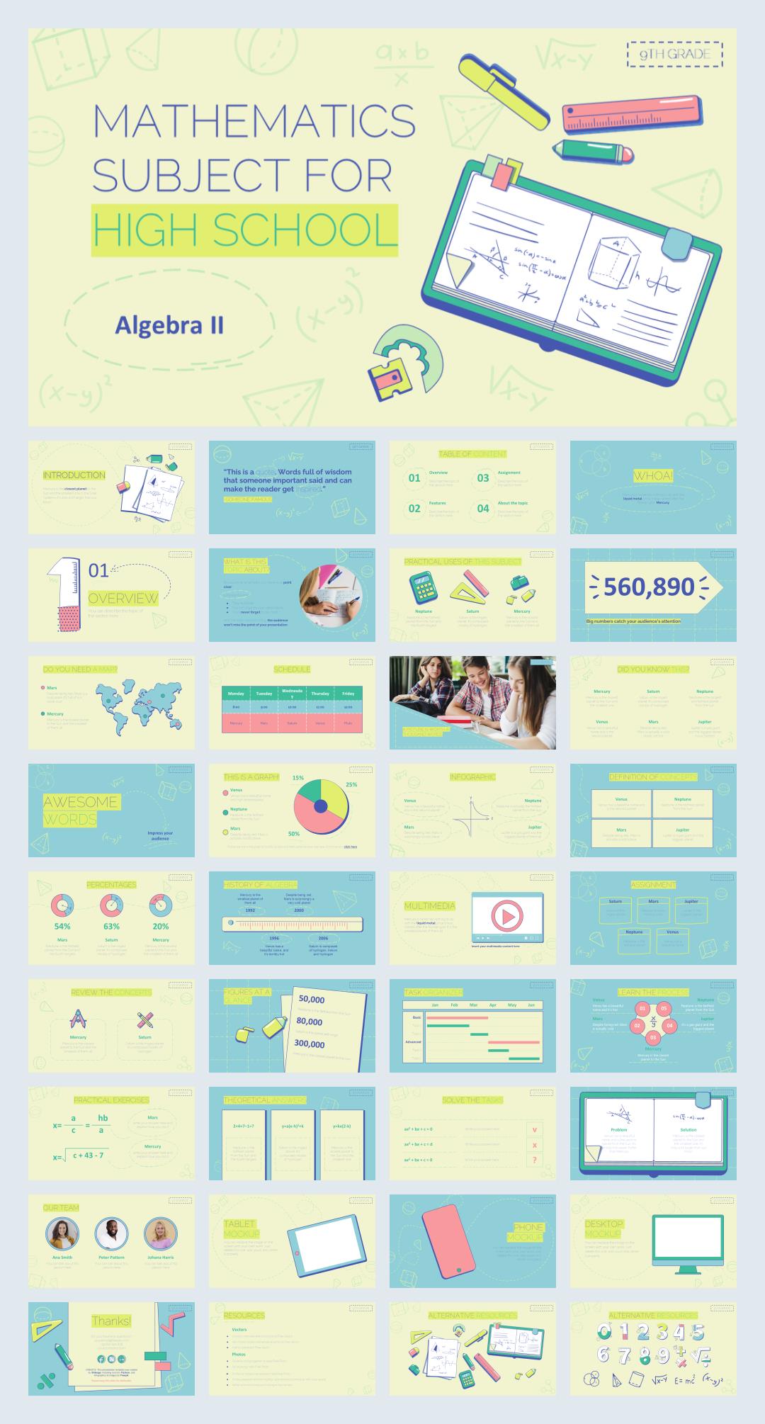 卡通学校教育主题PPT模板