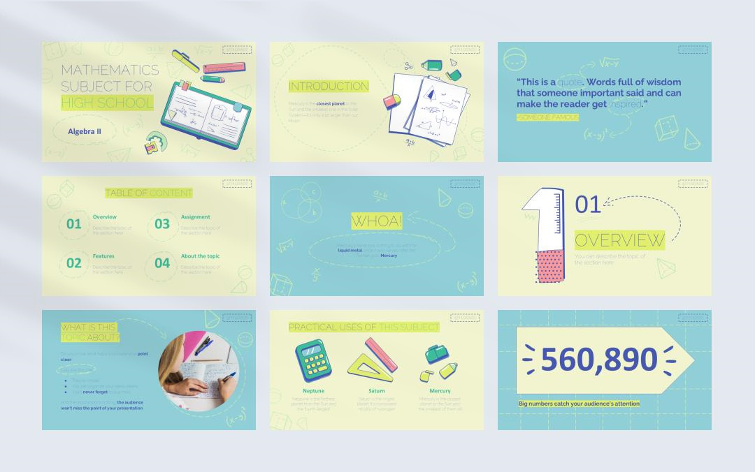 卡通学校教育主题PPT模板