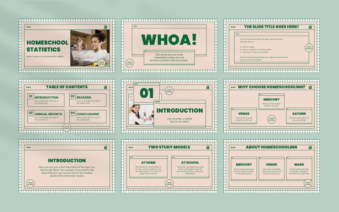 卡通学校教育主题PPT模板