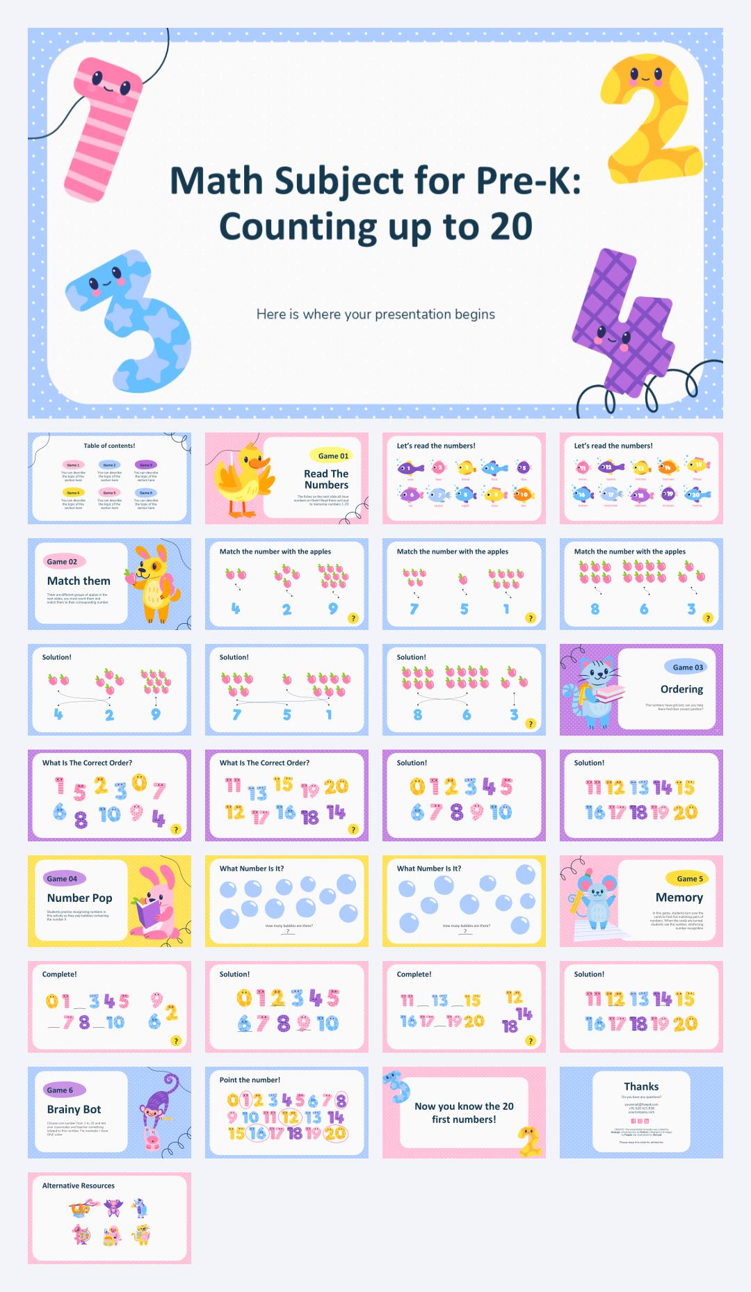 卡通学校教育主题PPT模板