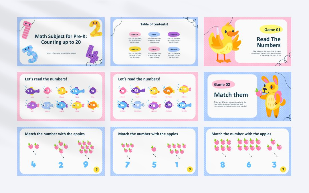 卡通学校教育主题PPT模板