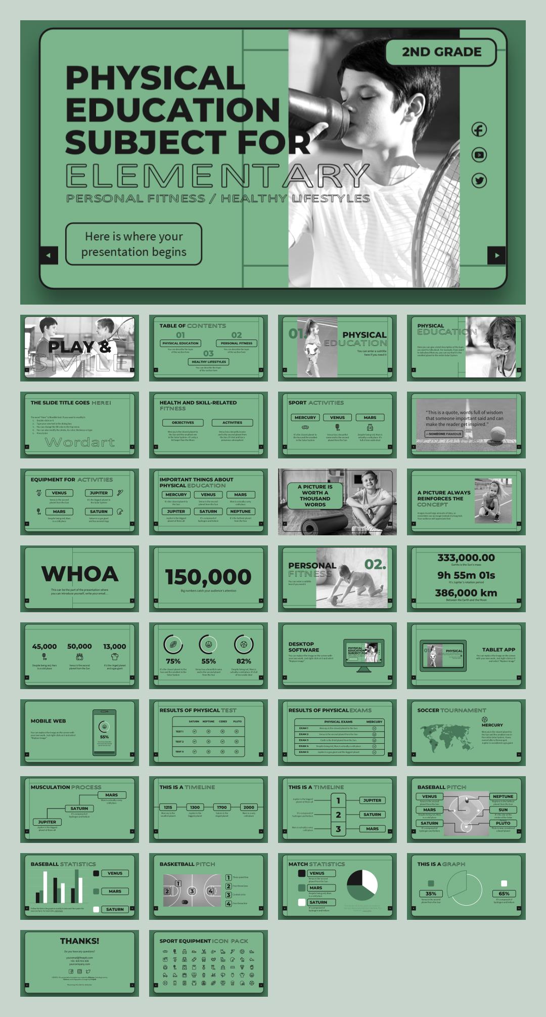卡通学校教育主题PPT模板