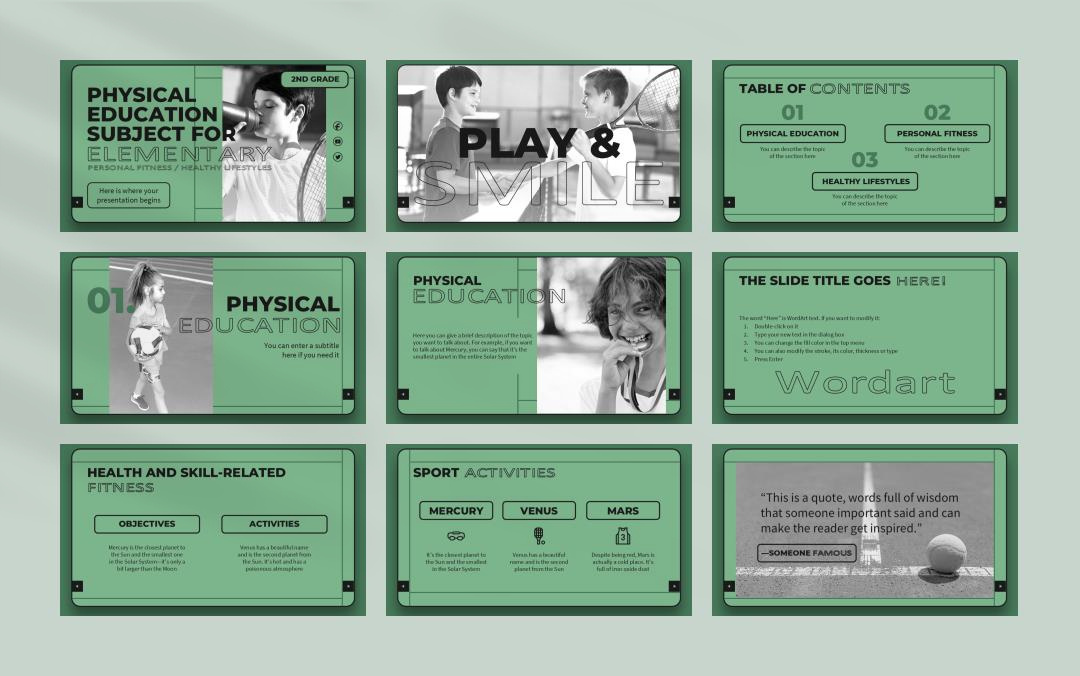 卡通学校教育主题PPT模板