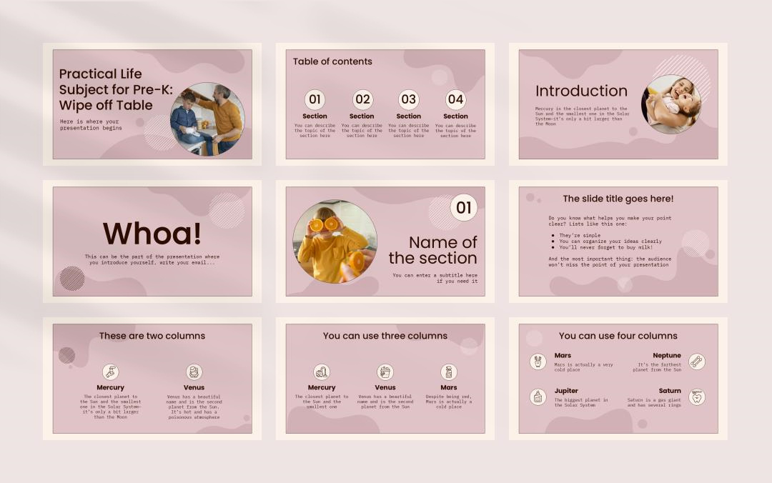 卡通学校教育主题PPT模板