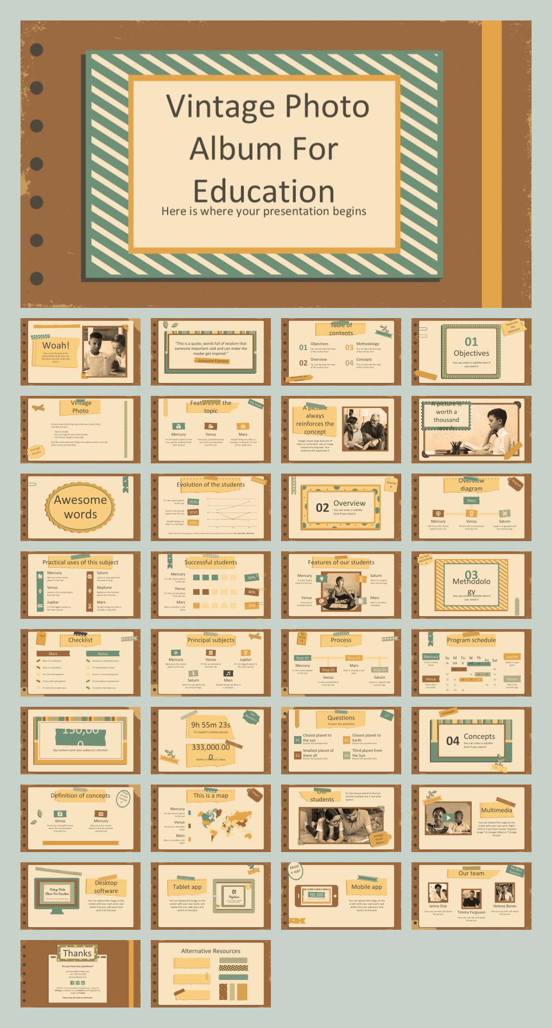 卡通学校教育主题PPT模板