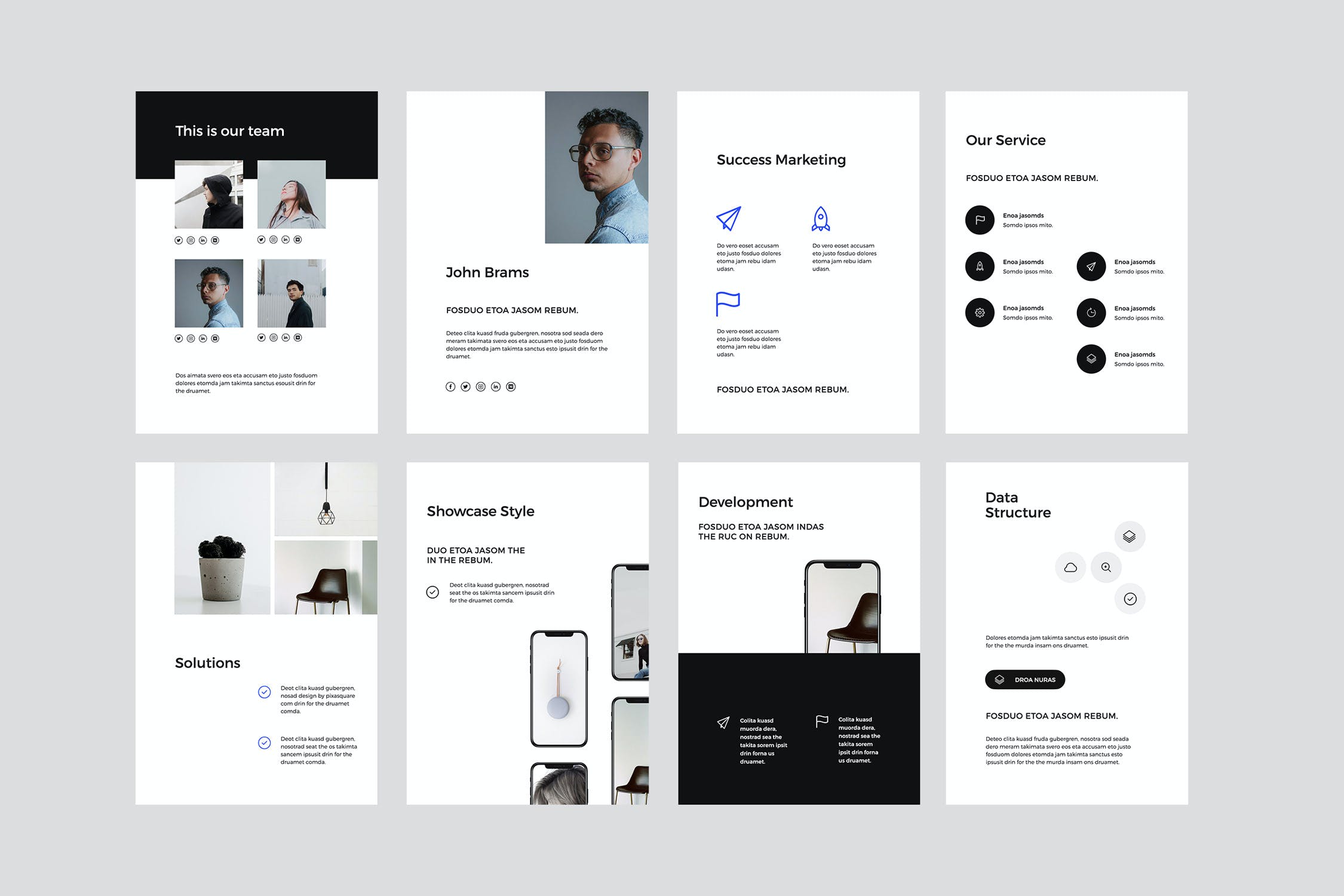 现代风格垂直版本的PPT模板(PPTX)