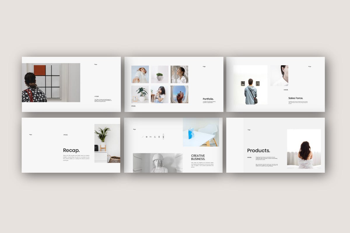 时尚高端简约优雅清新powerpoint幻灯片演示模板（pptx）