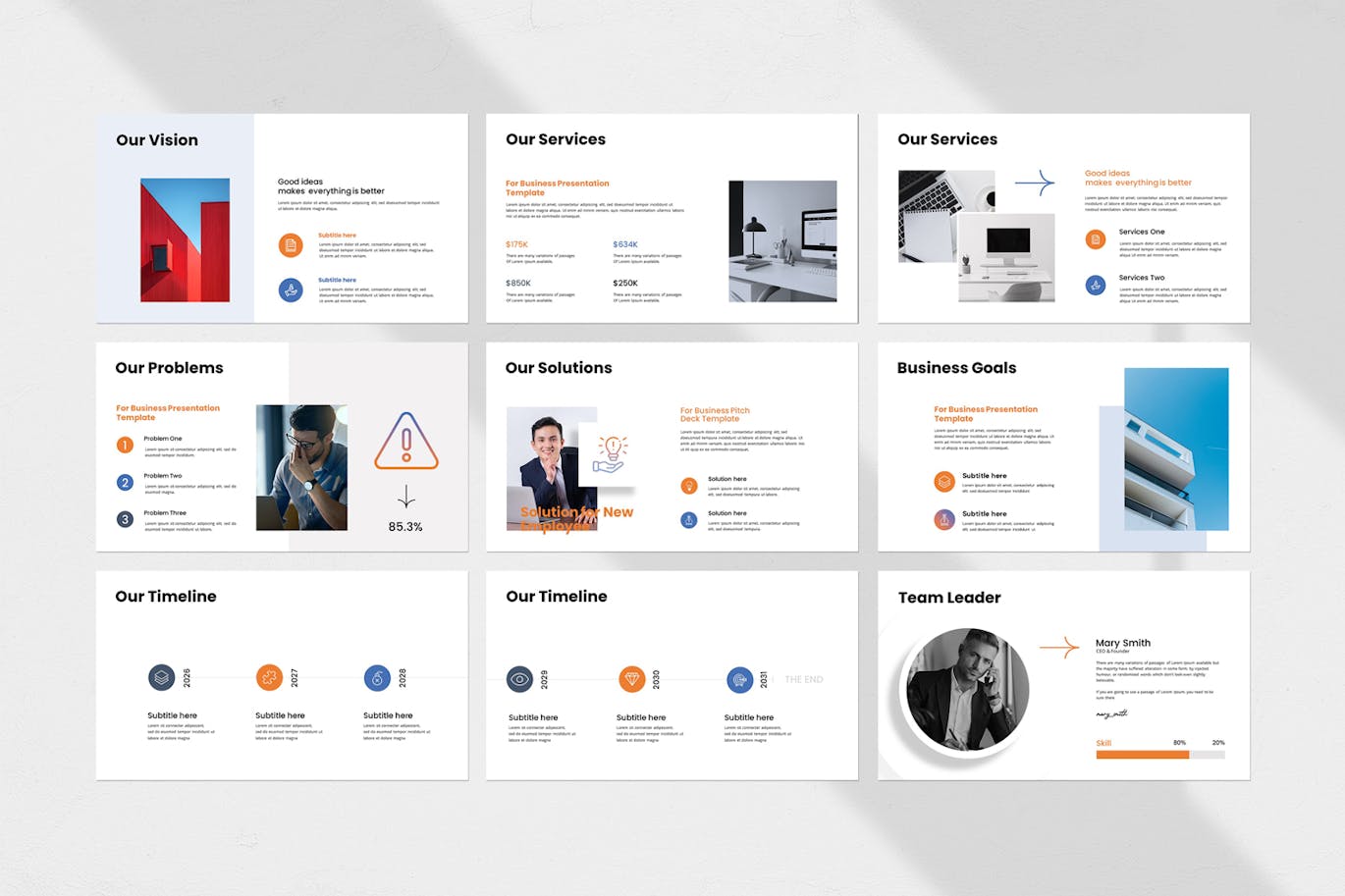 商业宣传材料演示PPT模版 (PPTX)