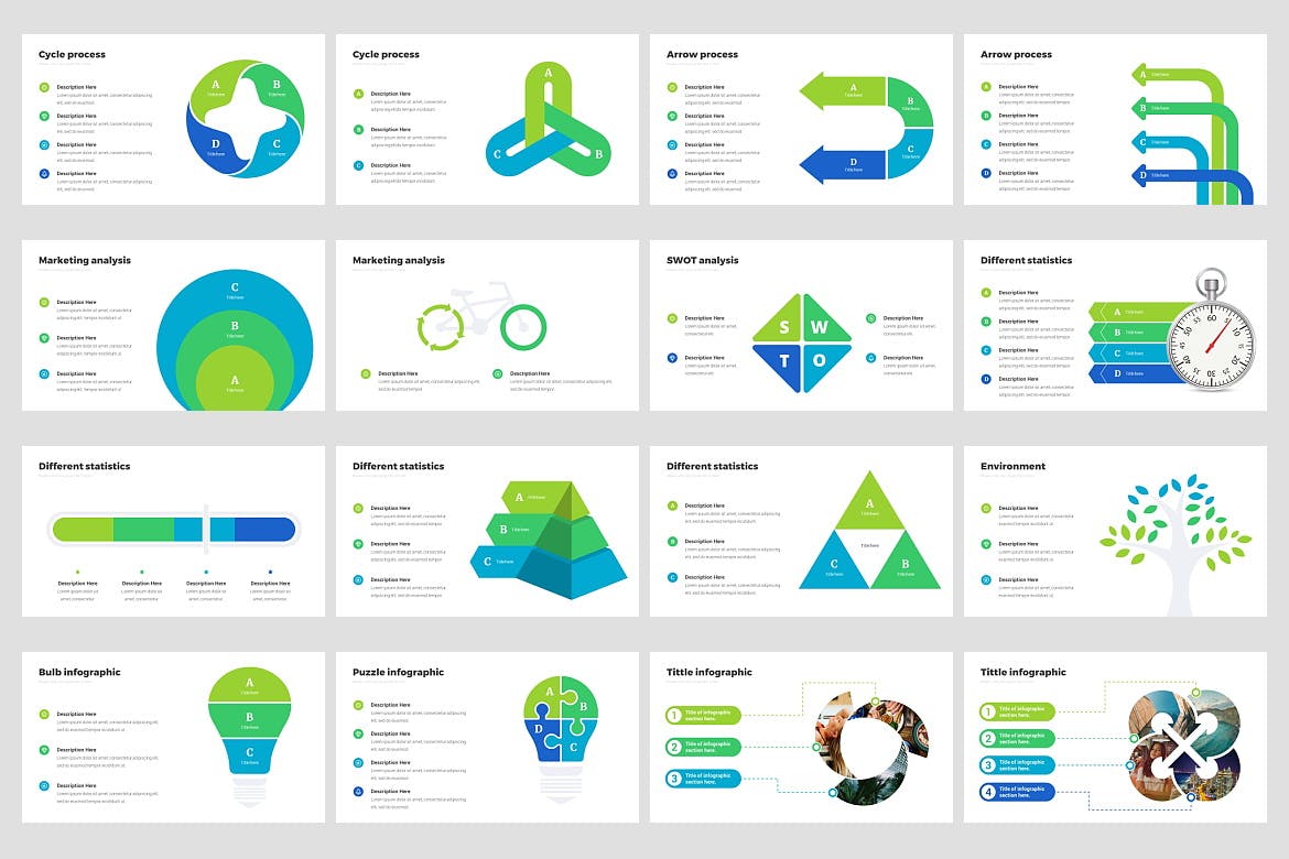 简洁现代互动解决方案PPT模版 (PPTX)