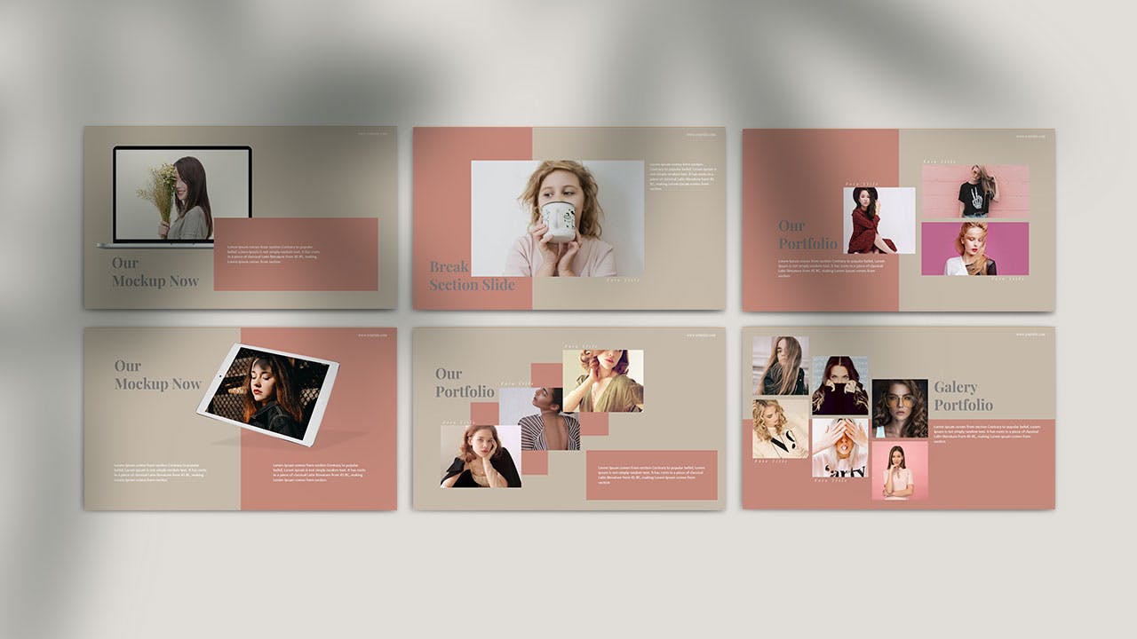 现代时尚优雅风格PPT模板（PPTX）