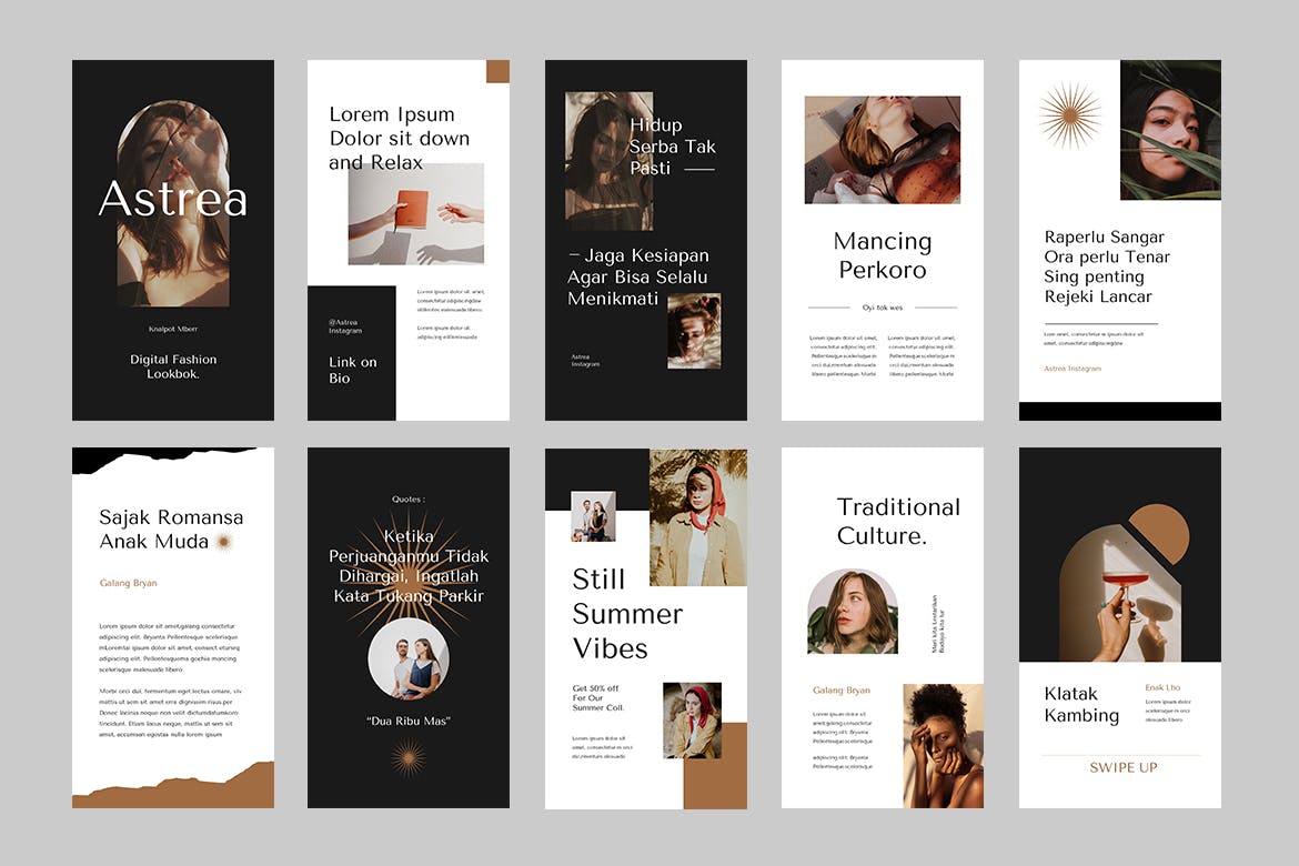 时尚专业的社交广告模板(PPTX)