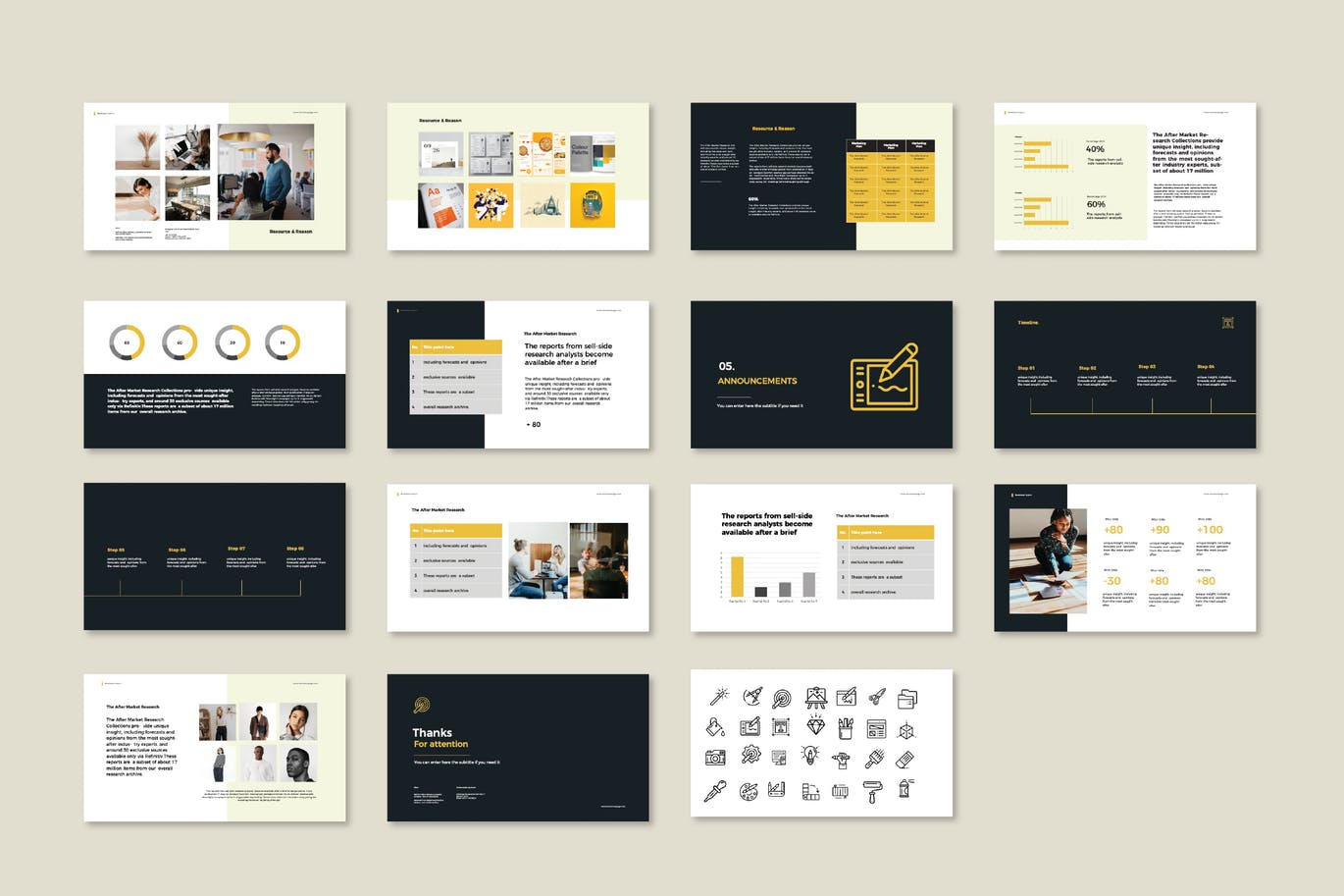 优雅简约好用的商业商务提案powerpoint幻灯片演示模板（pptx）