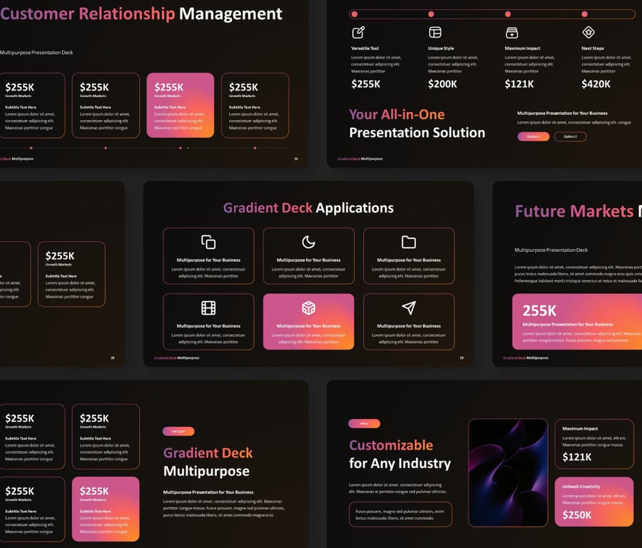 渐变设计多用途PPT模版 (PPTX)