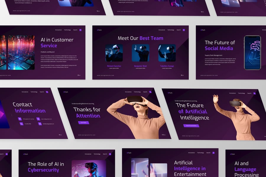 人工智能 PPT模版 (PPTX)