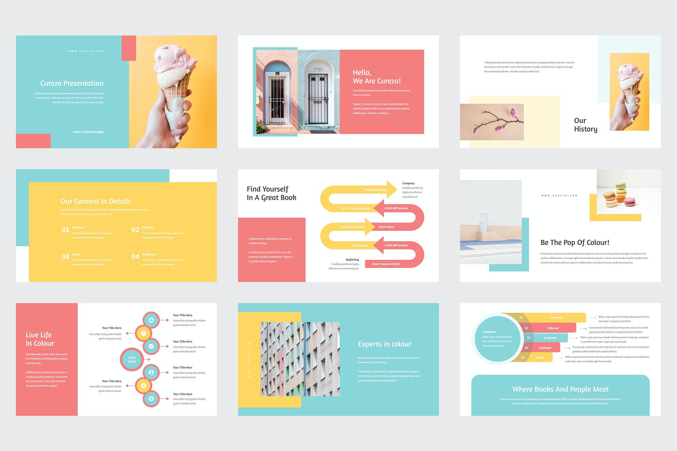 柔和的颜色PPT模板（PPTX）