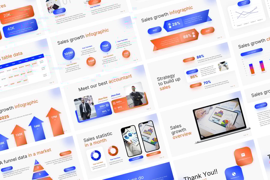 销售增长PPT模版 (PPTX)