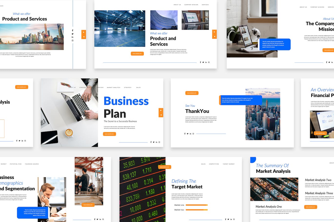 商业计划PPT模板 (PPTX)