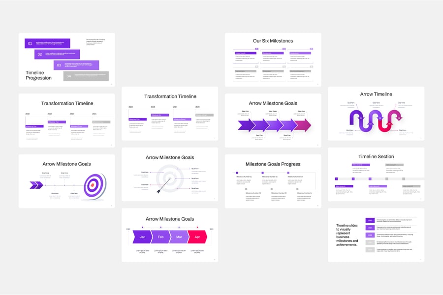 时间表里程碑演示PPT模版 (PPTX)