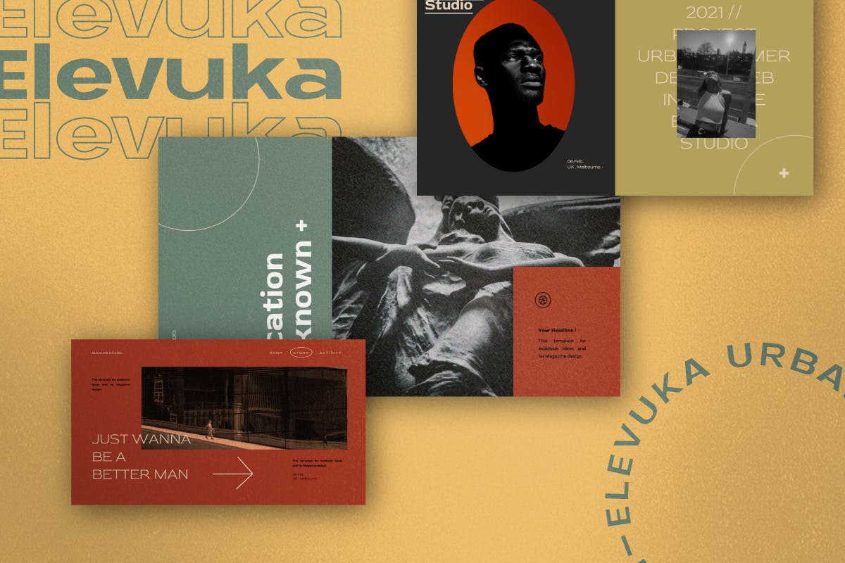 时尚都市风格的多用途高品质powerpoint幻灯片演示模板（pptx）