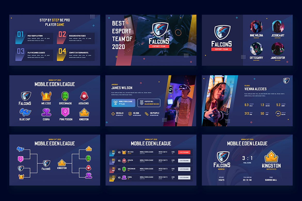 电竞游戏PPT模板（PPTX）